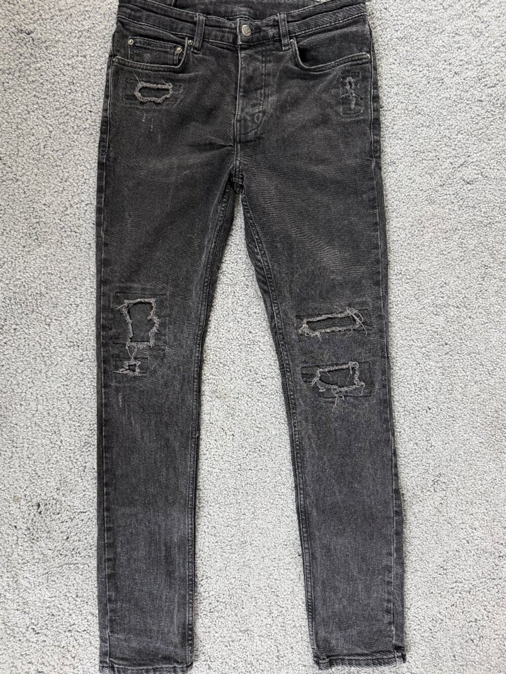 Ksubi Chitch Boneyard Black Slim Fit Distressed Jeans - Men's Size 31 - VGUC